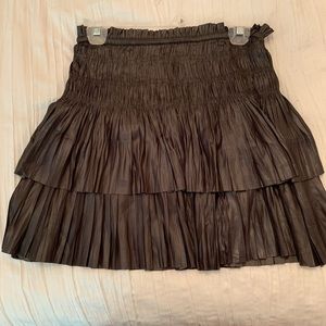 Current Air Shiny Grey mini skirt